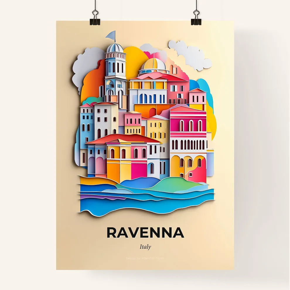 Vivid Ravenna, Italy, Colorful Poster
