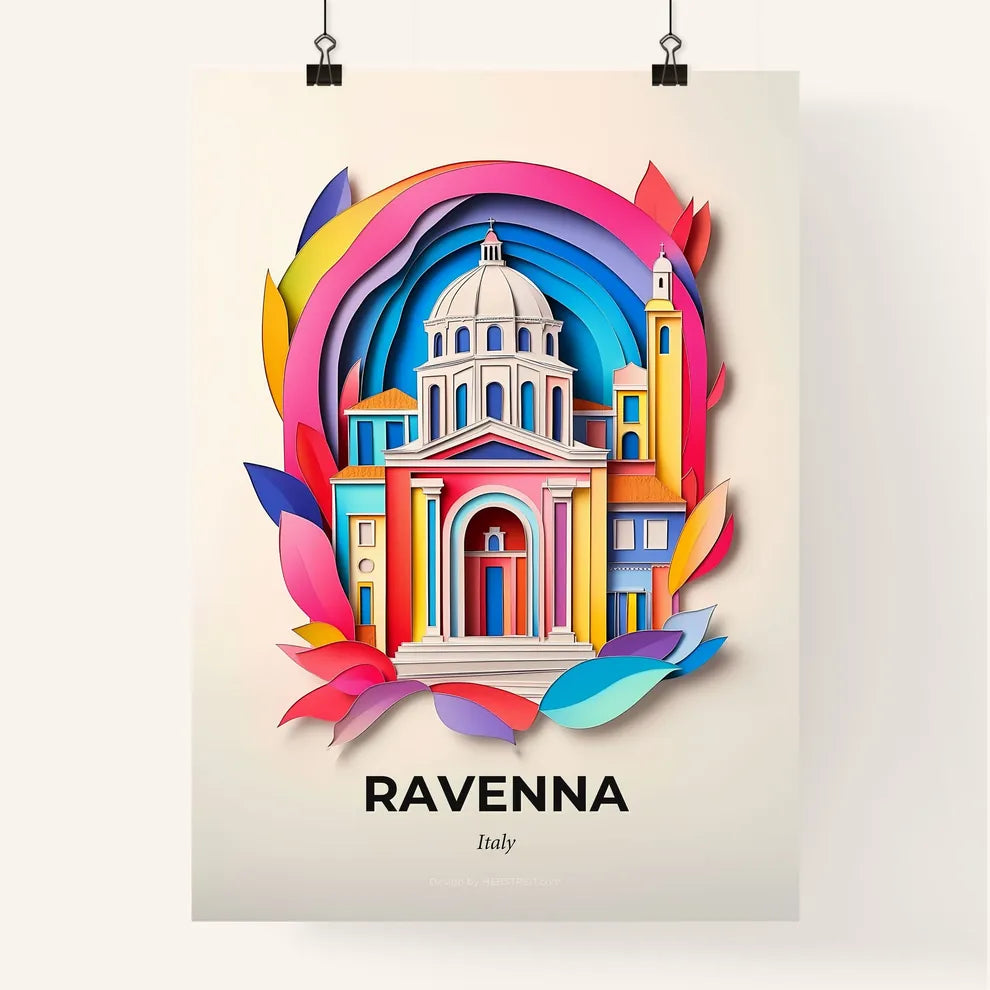 Vivid Ravenna, Italy, Colorful Poster