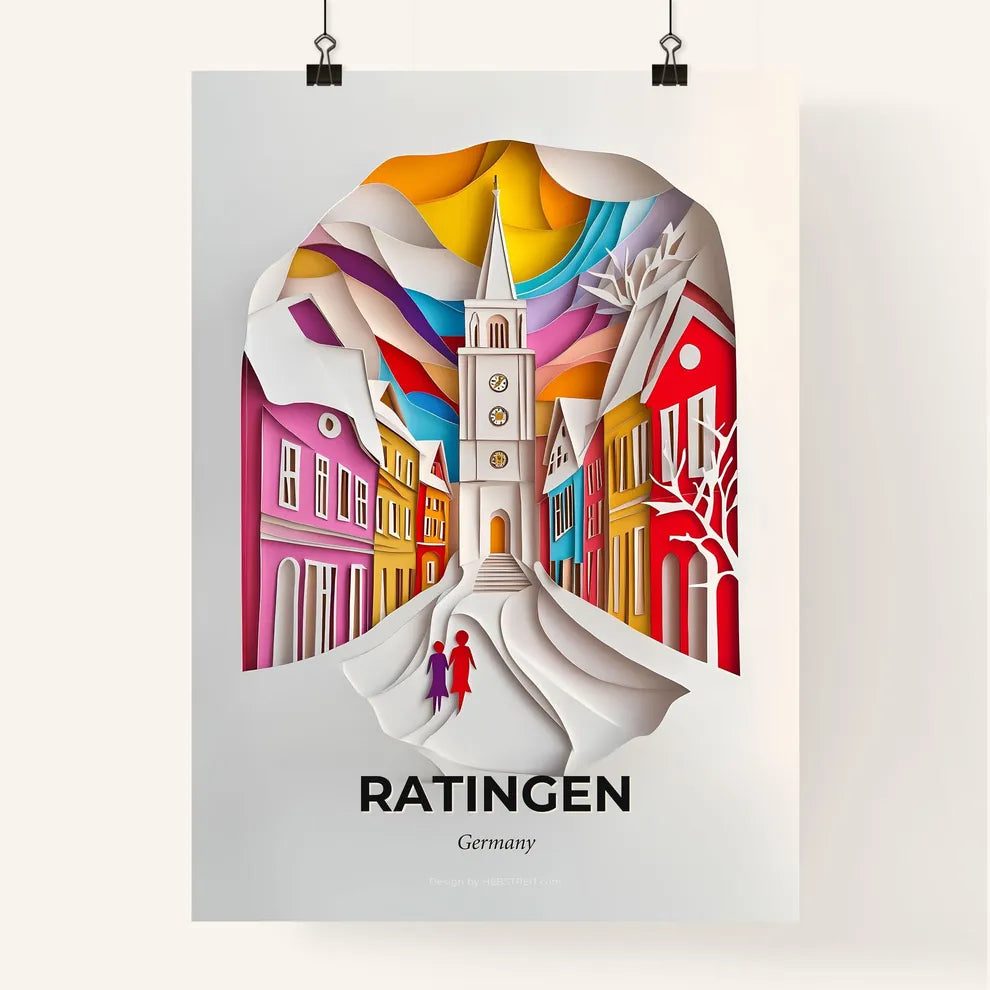 Vivid Ratingen, Germany, Colorful Poster