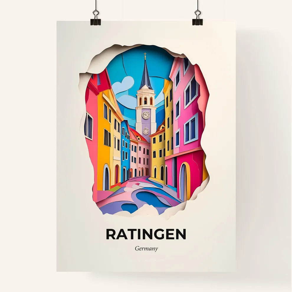 Vivid Ratingen, Germany, Colorful Poster