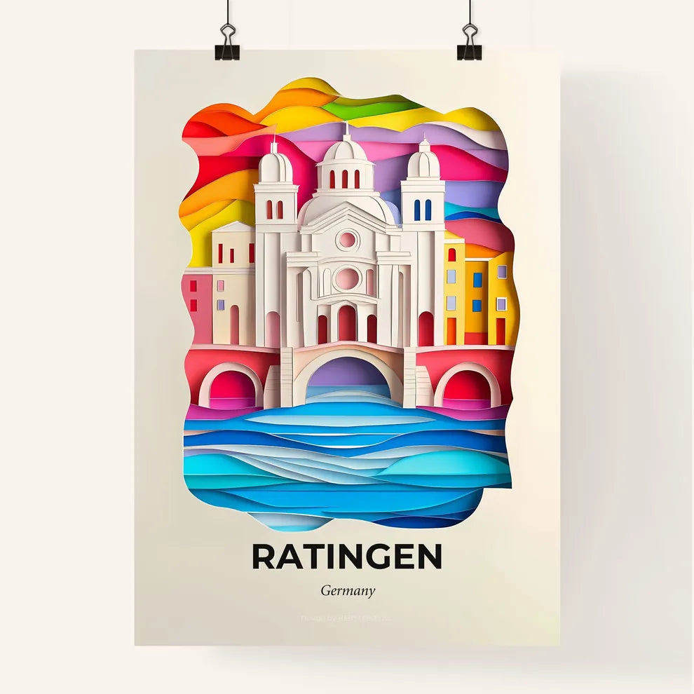 Vivid Ratingen, Germany, Colorful Poster