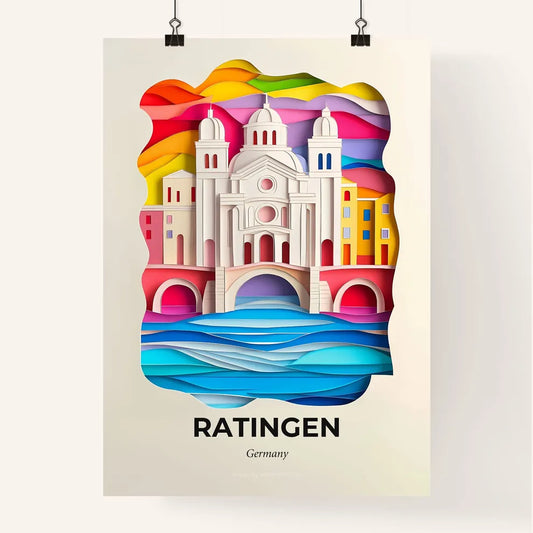 Vivid Ratingen, Germany, Colorful Poster