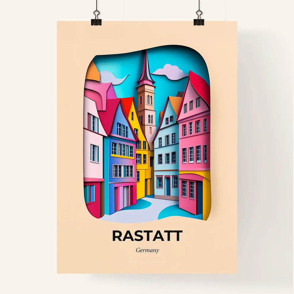 Vivid Rastatt, Germany, Colorful Poster