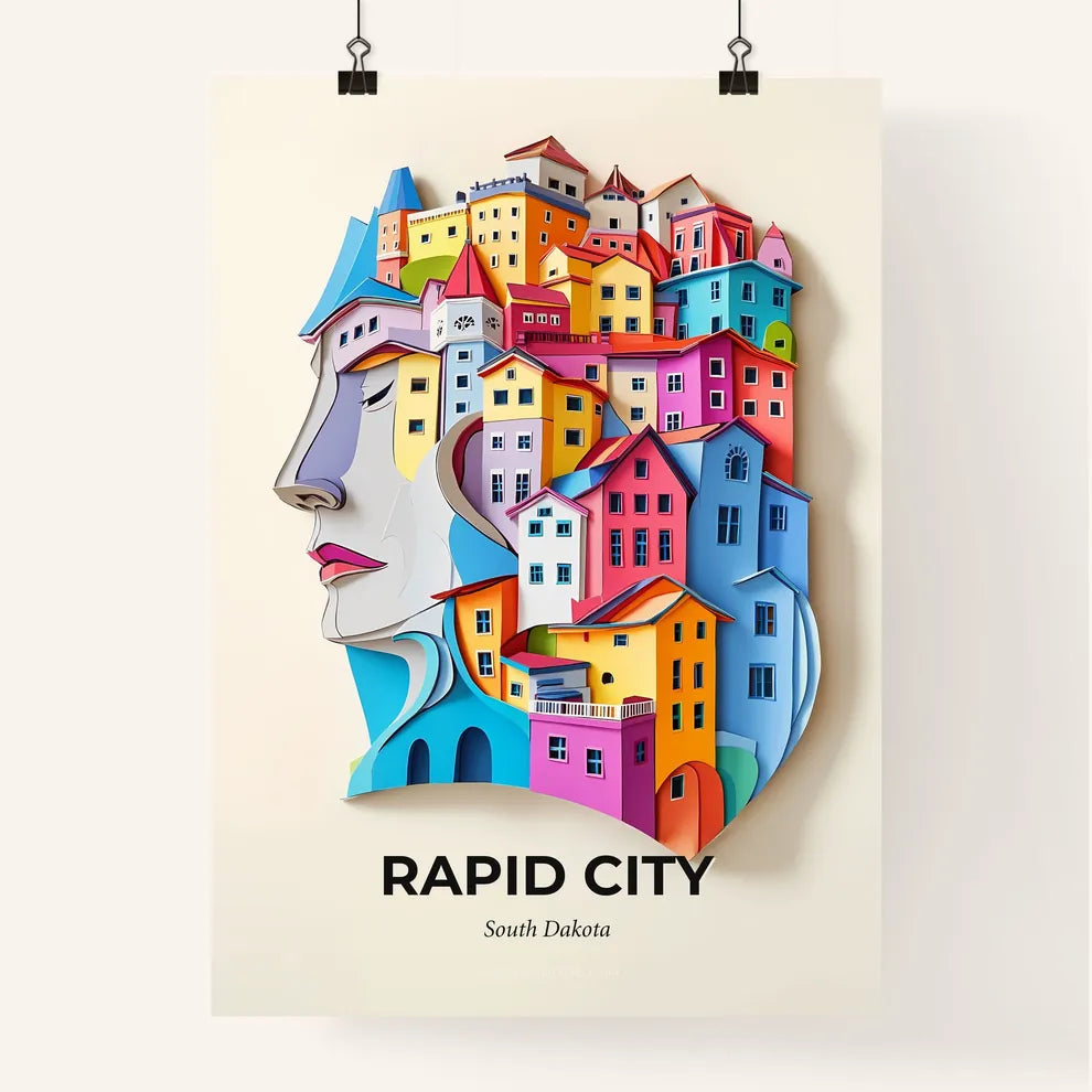 Vivid Rapid City, South Dakota, Colorful Poster