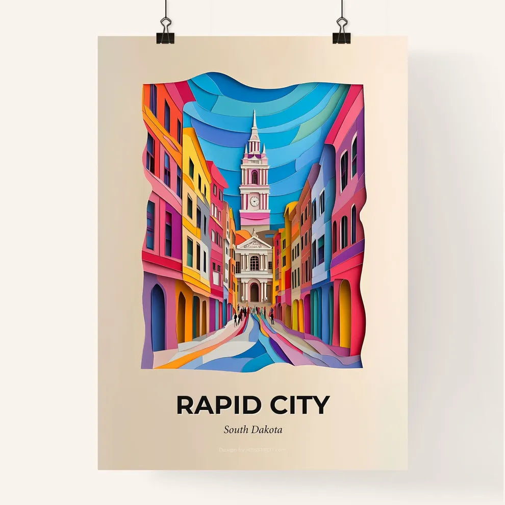 Vivid Rapid City, South Dakota, Colorful Poster