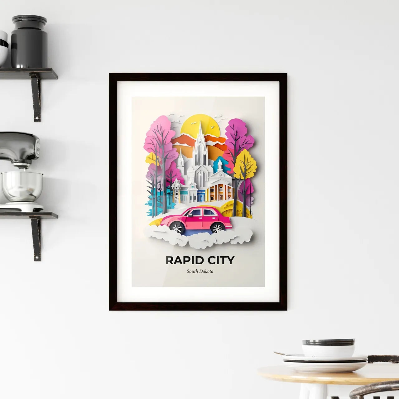 Vivid Rapid City, South Dakota, Framed Wall Art