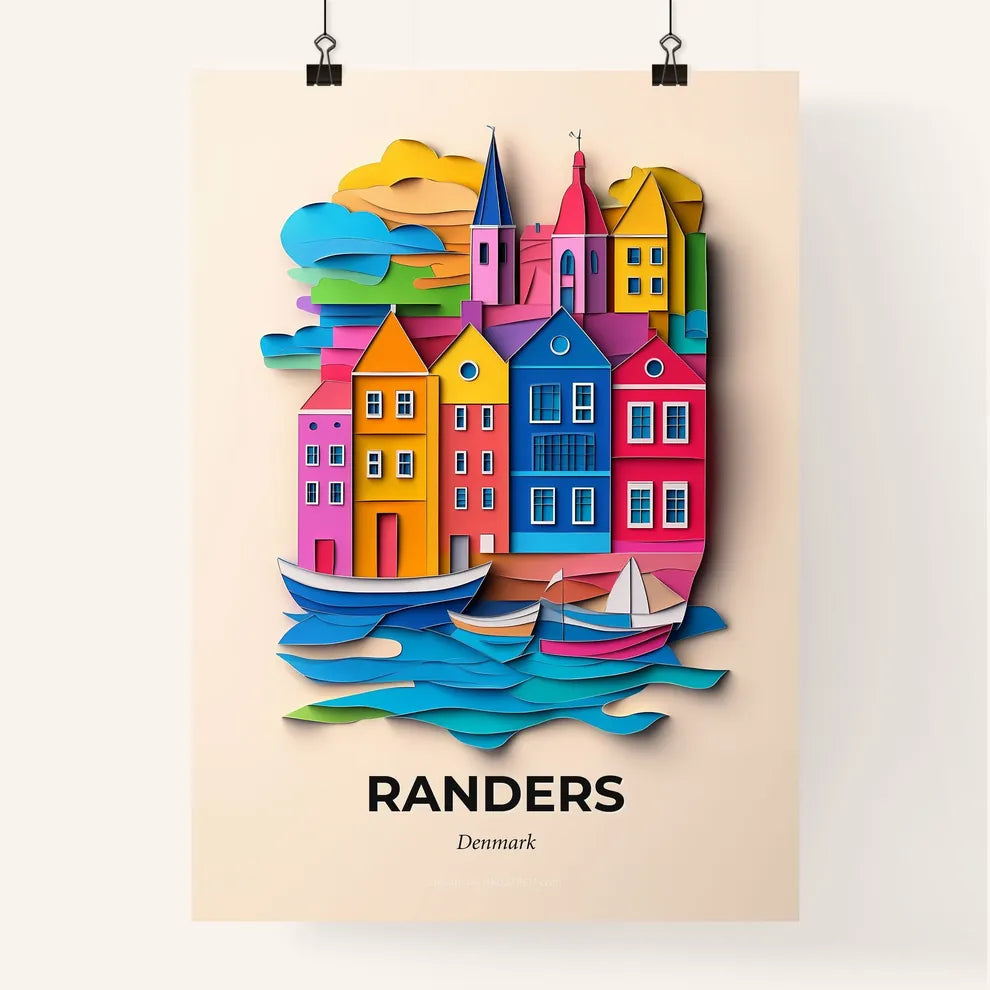 Vivid Randers, Denmark, Colorful Poster