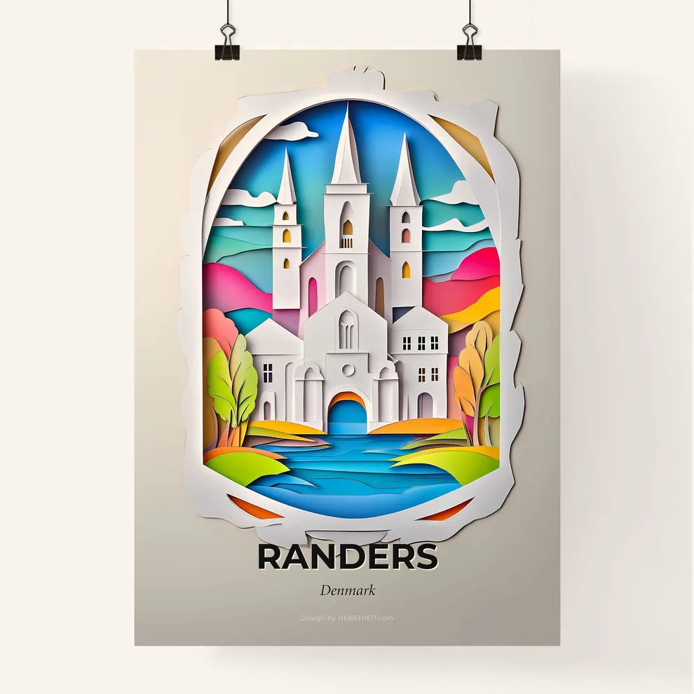 Vivid Randers, Denmark, Colorful Poster