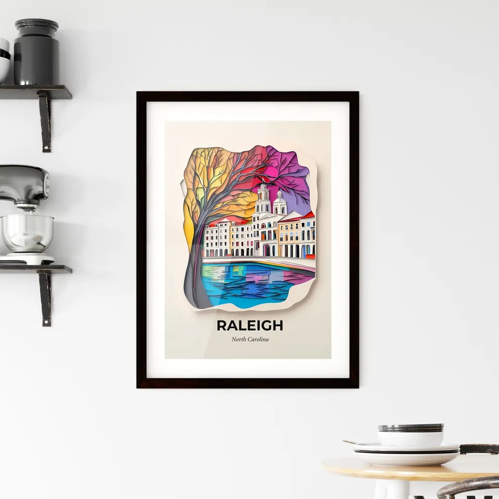Vivid Raleigh, North Carolina, Framed Wall Art