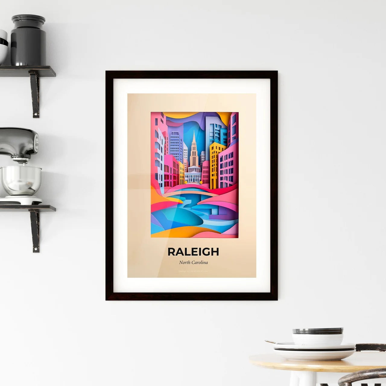 Vivid Raleigh, North Carolina, Framed Wall Art