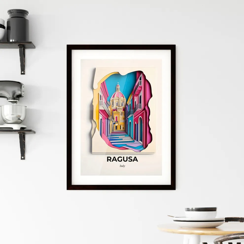 Vivid Ragusa, Italy, Framed Wall Art