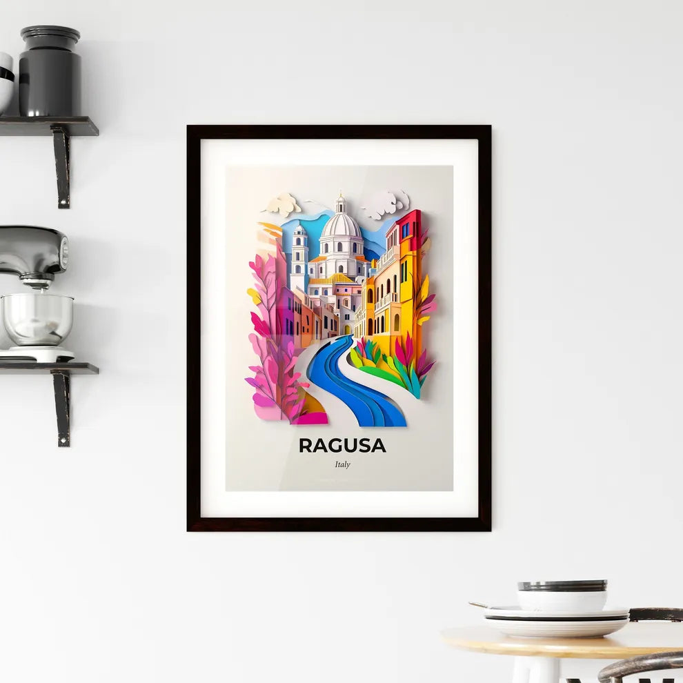 Vivid Ragusa, Italy, Framed Wall Art