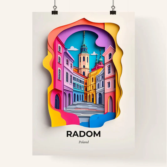 Vivid Radom, Poland, Colorful Poster