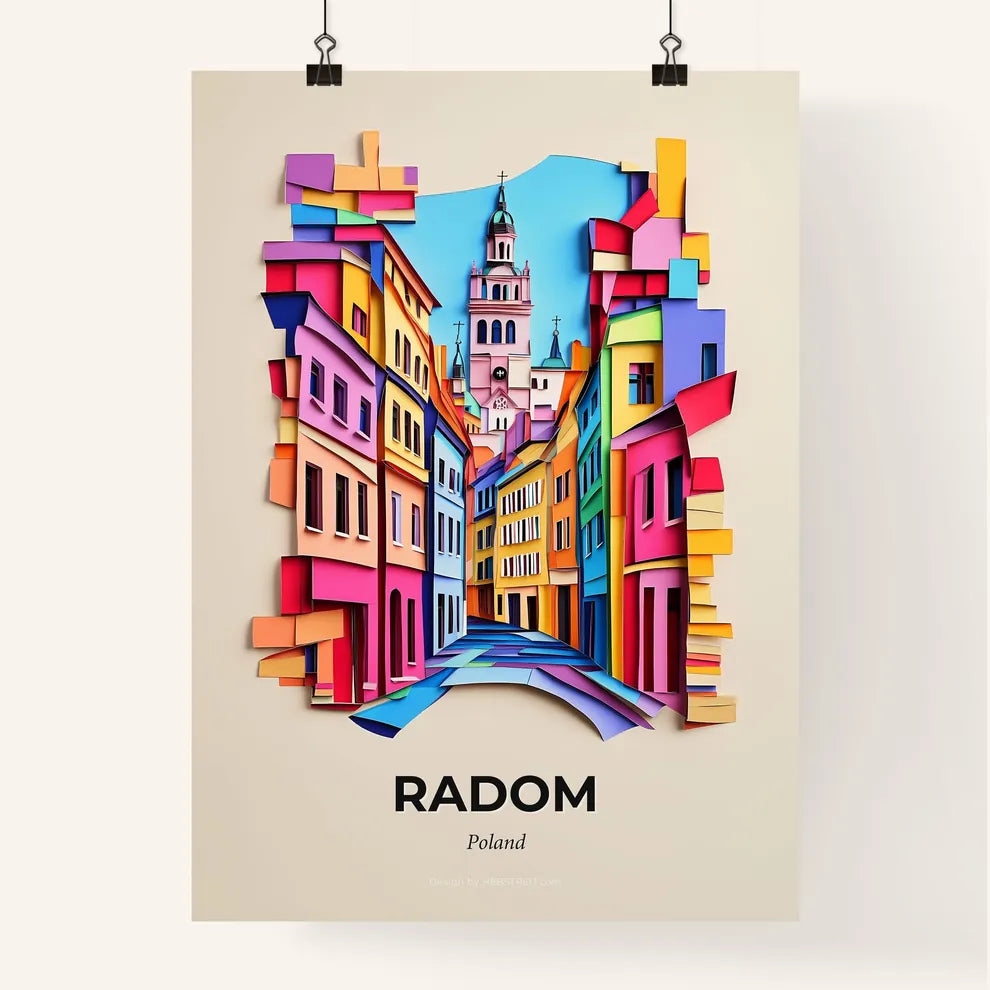 Vivid Radom, Poland, Colorful Poster