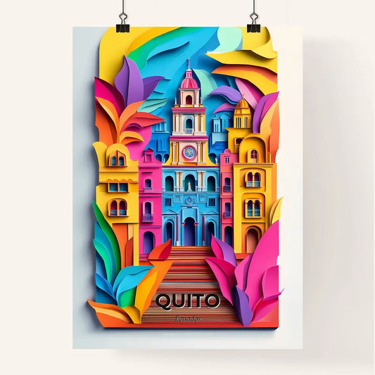 Vivid Quito, Ecuador, Colorful Poster