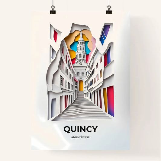 Vivid Quincy, Massachusetts, Colorful Poster