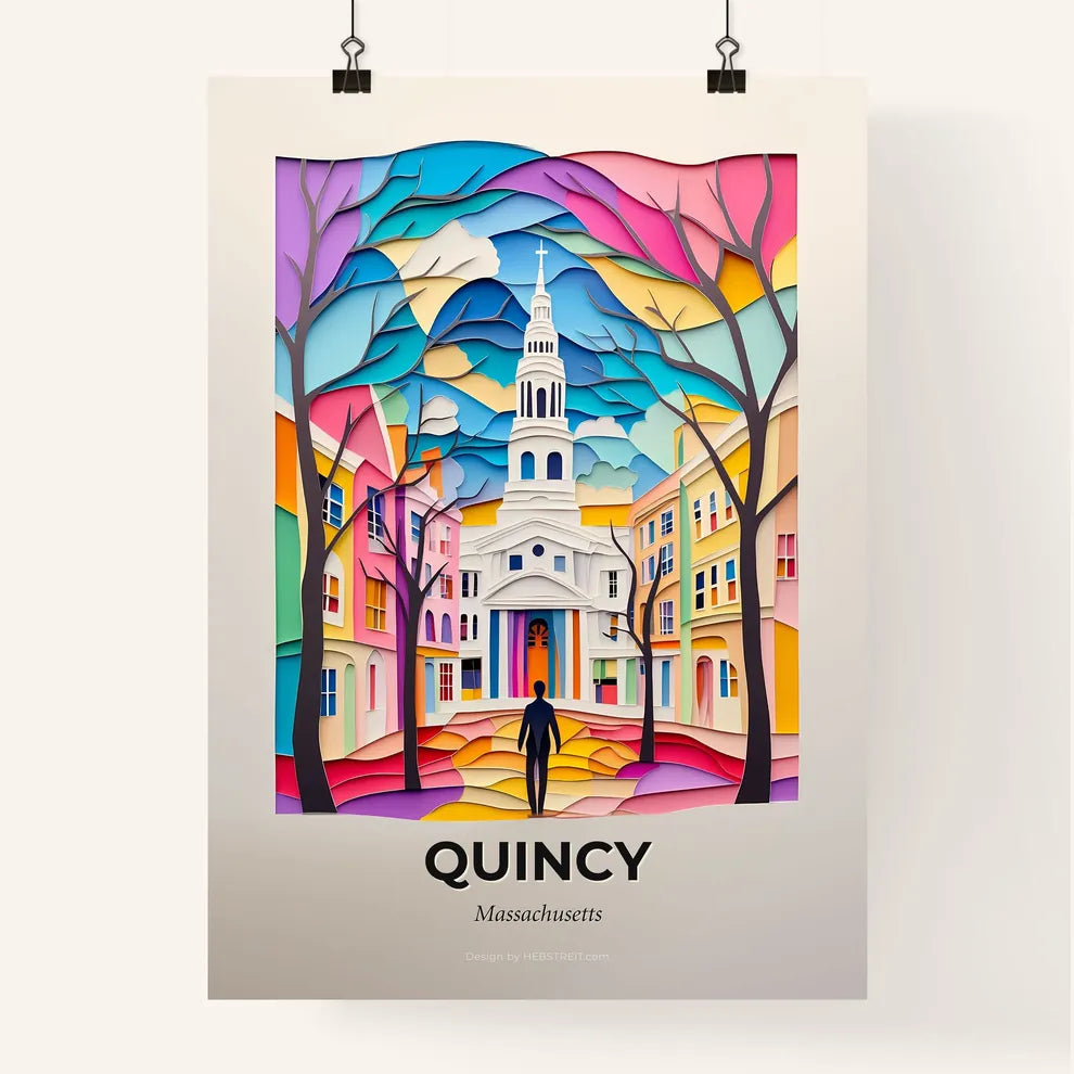 Vivid Quincy, Massachusetts, Colorful Poster