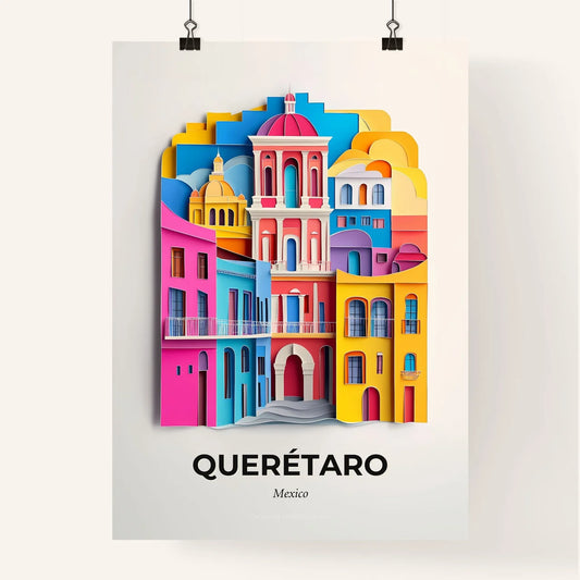 Vivid Querétaro, Mexico, Colorful Poster