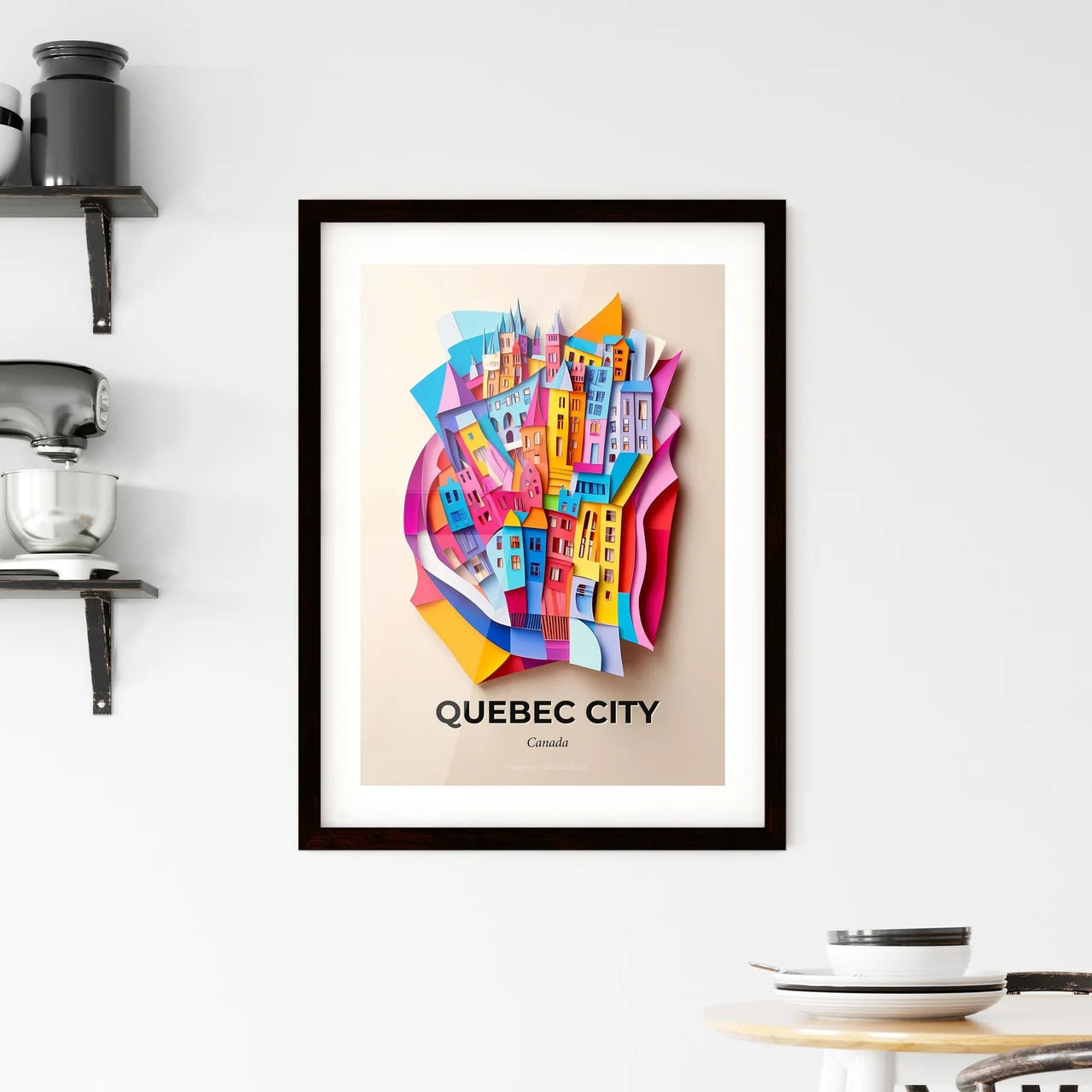 Vivid Quebec City, Canada, Framed Wall Art