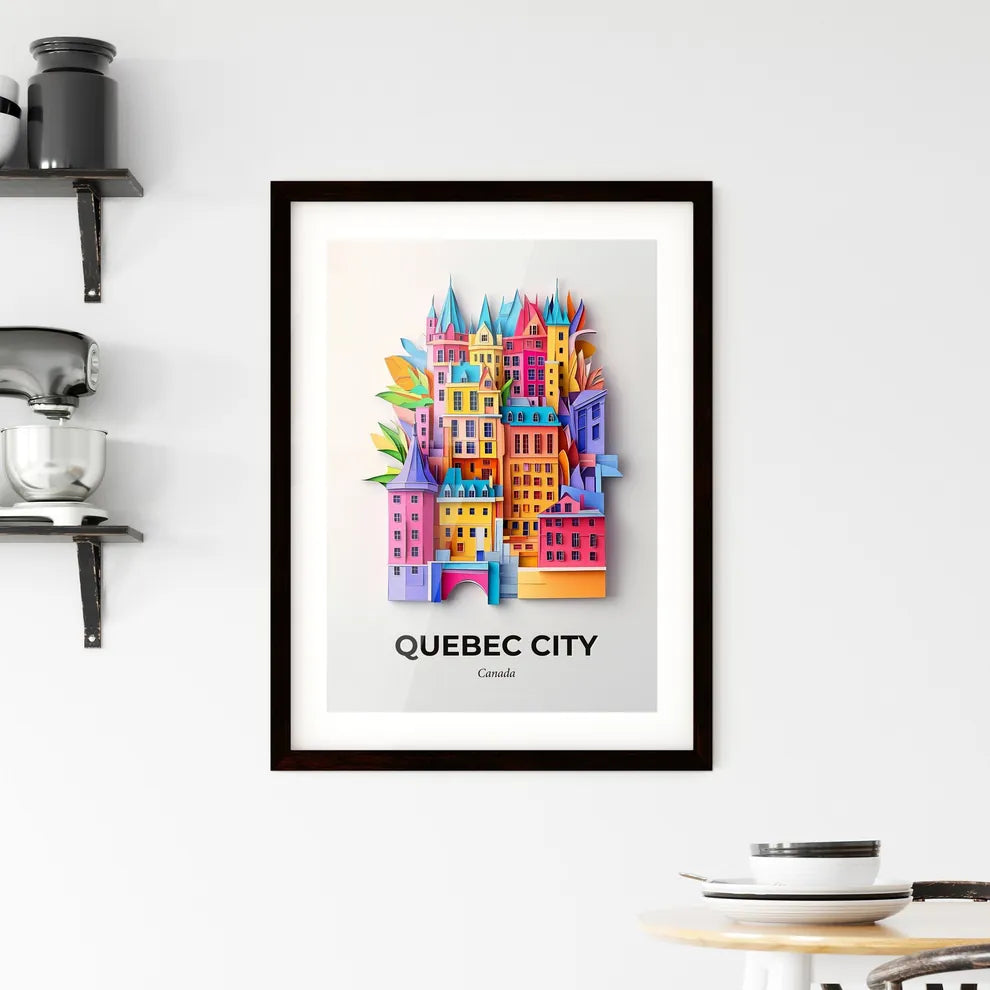 Vivid Quebec City, Canada, Framed Wall Art