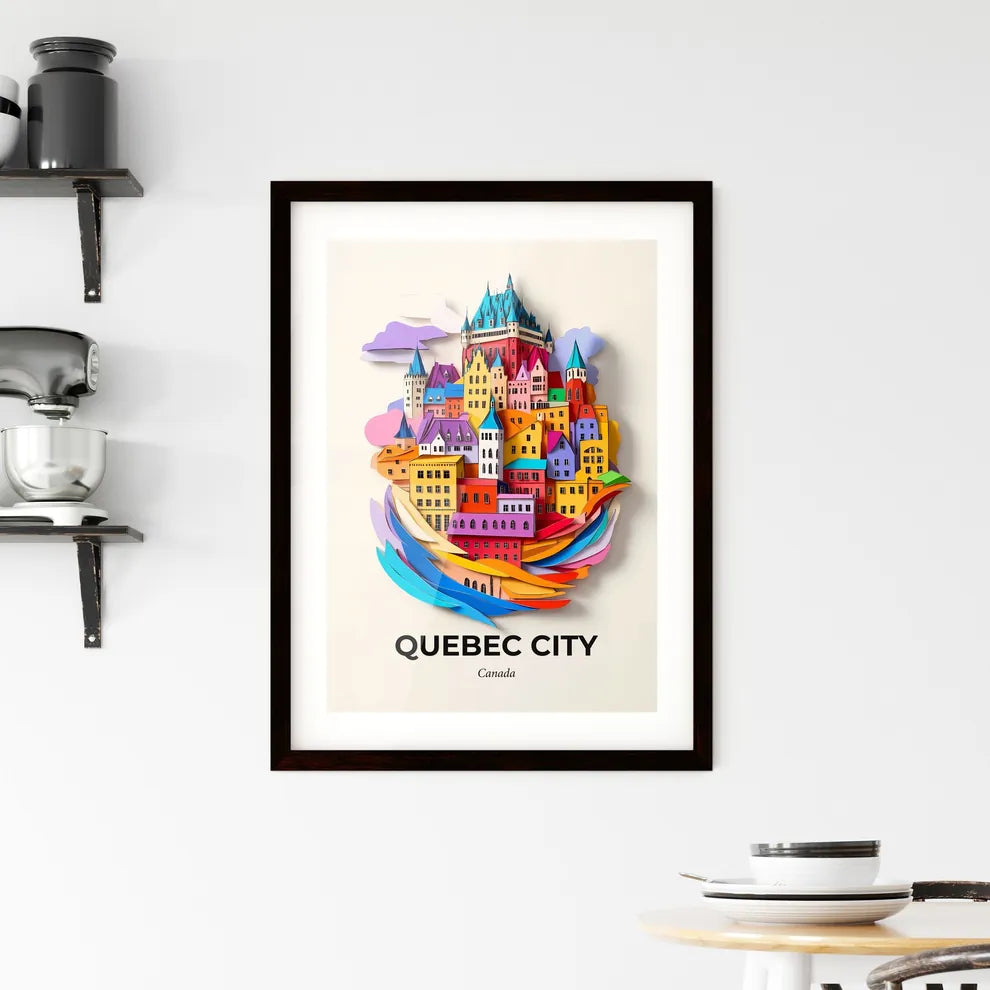 Vivid Quebec City, Canada, Framed Wall Art