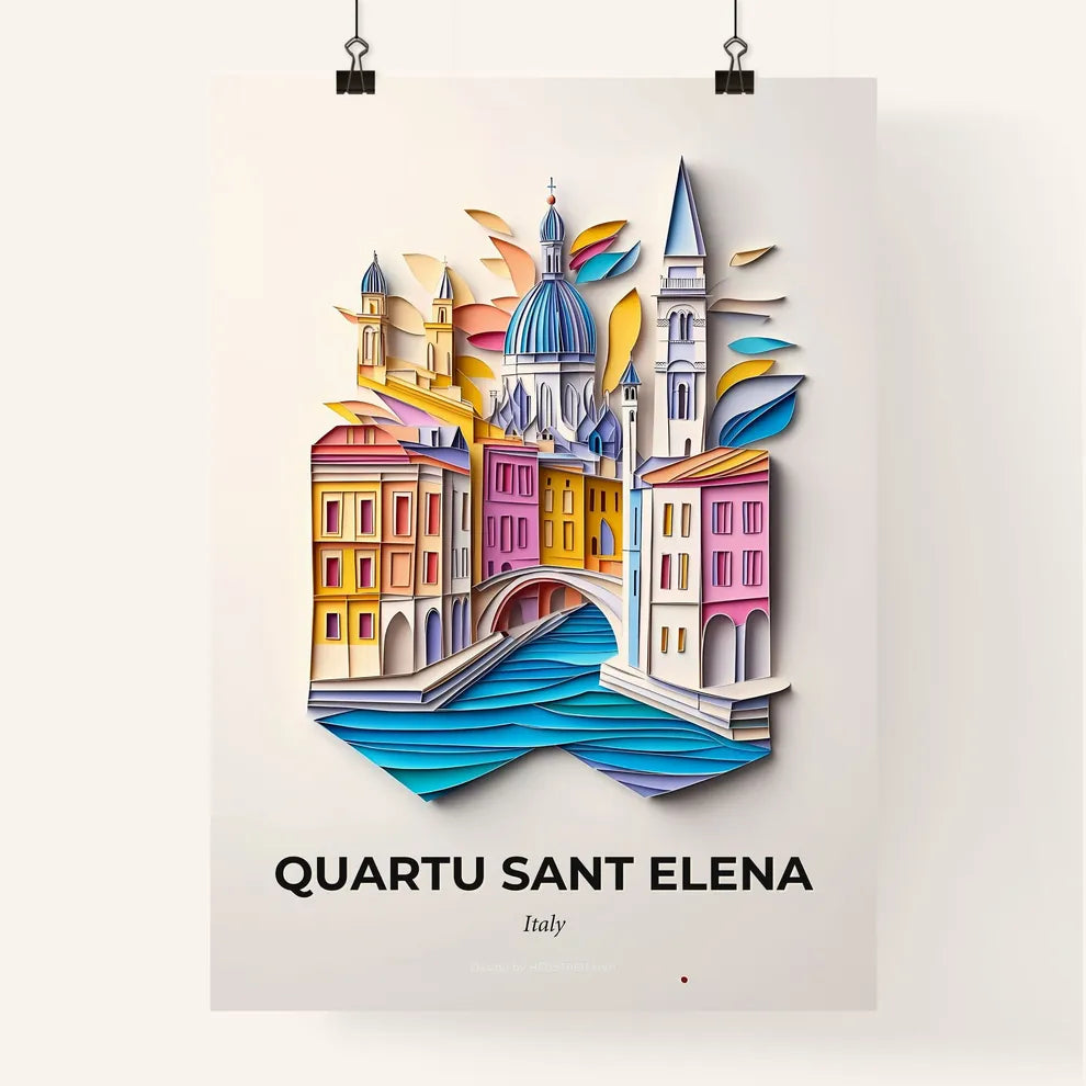 Vivid Quartu Sant Elena, Italy, Colorful Poster