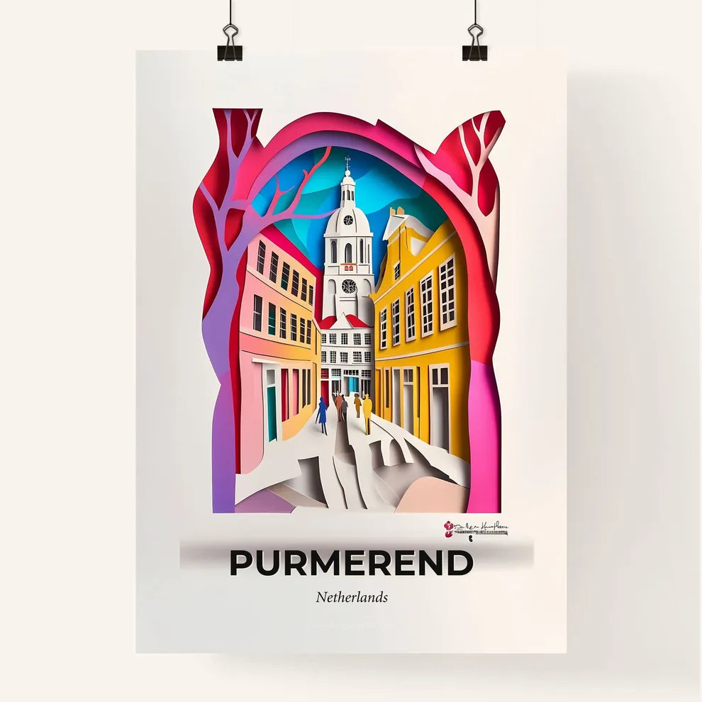 Vivid Purmerend, Netherlands, Colorful Poster