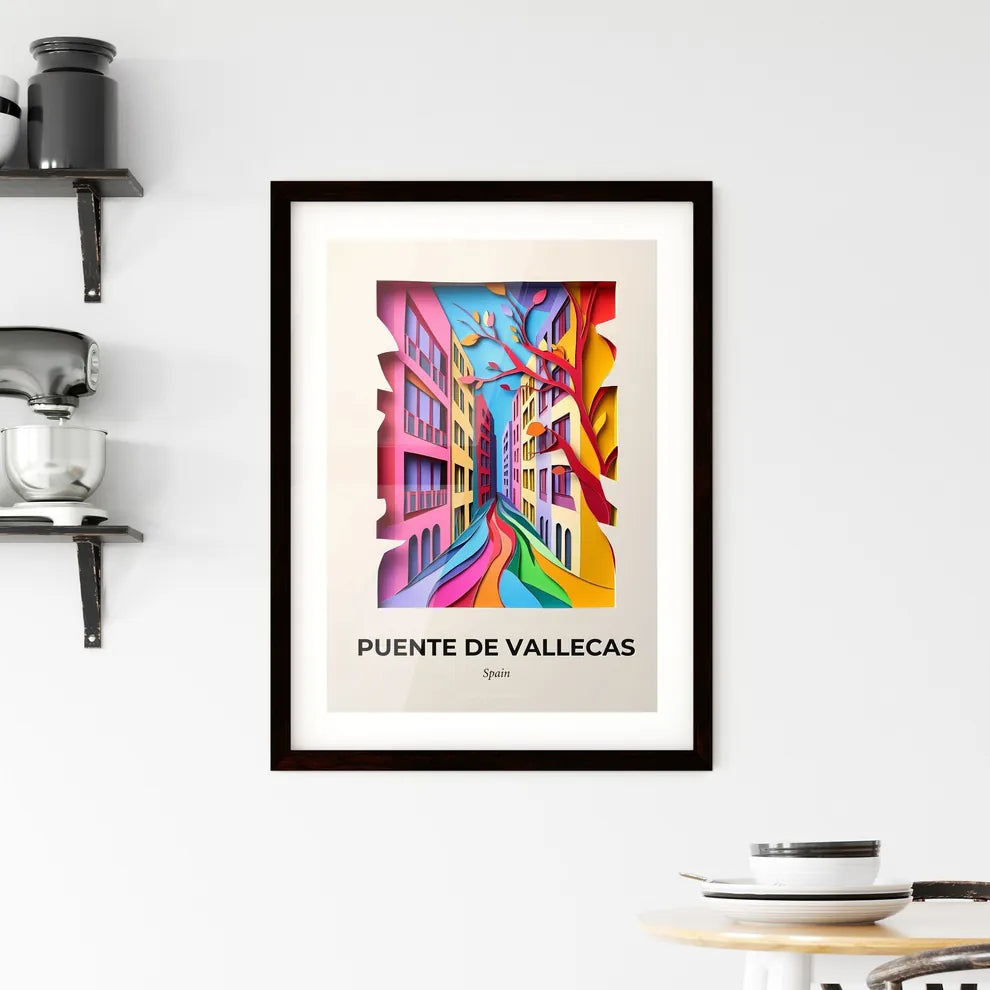 Vivid Puente de Vallecas, Spain, Framed Wall Art