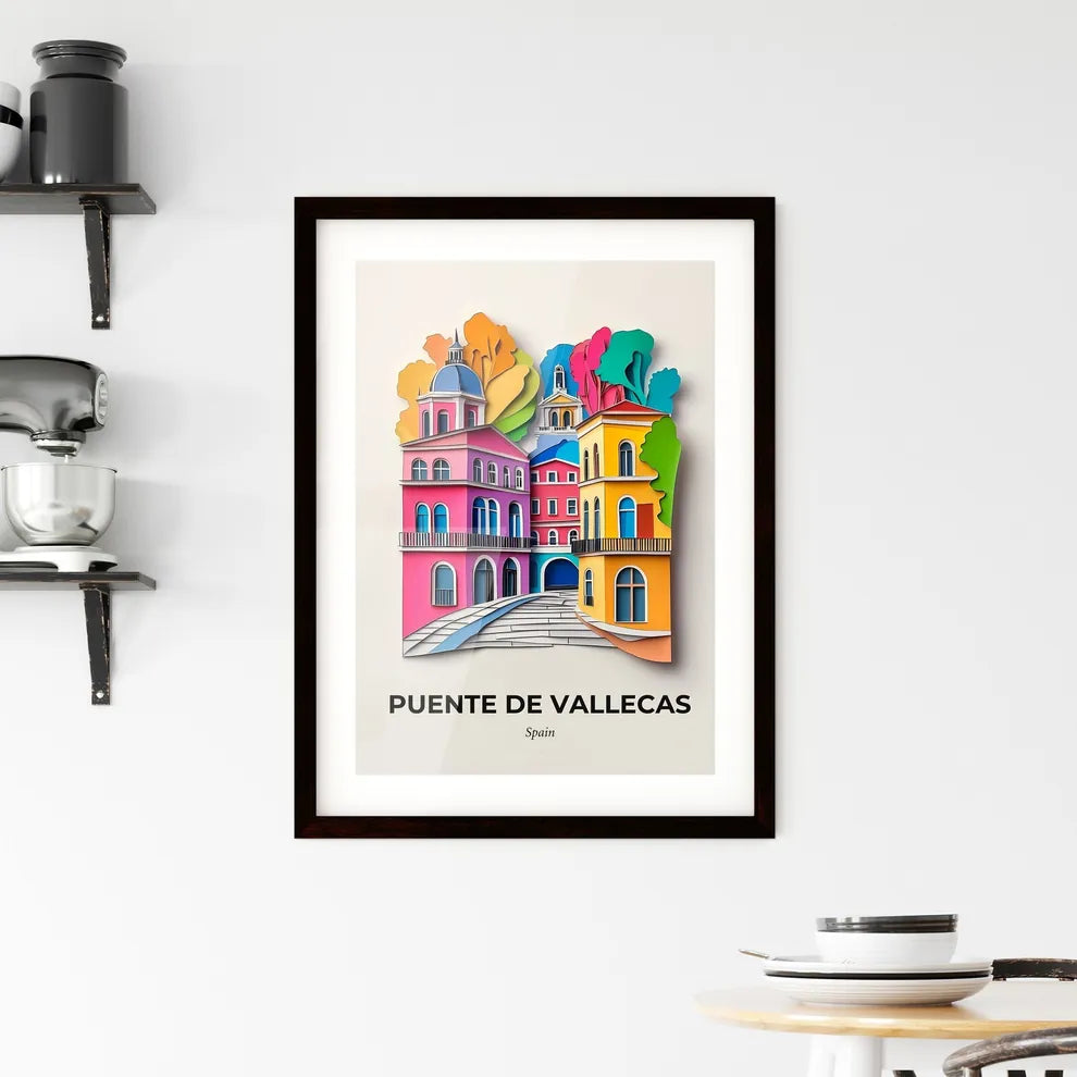 Vivid Puente de Vallecas, Spain, Framed Wall Art