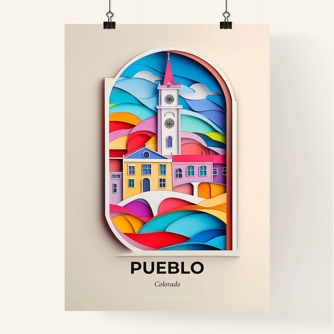 Vivid Pueblo, Colorado, Colorful Poster
