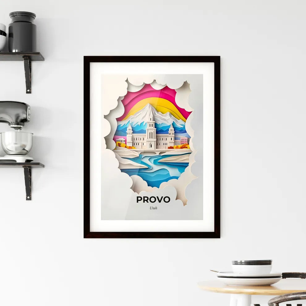 Vivid Provo, Utah, Framed Wall Art