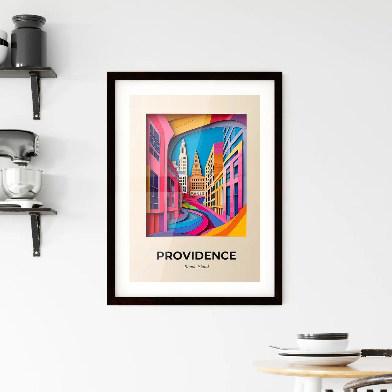 Vivid Providence, Rhode Island, Framed Wall Art