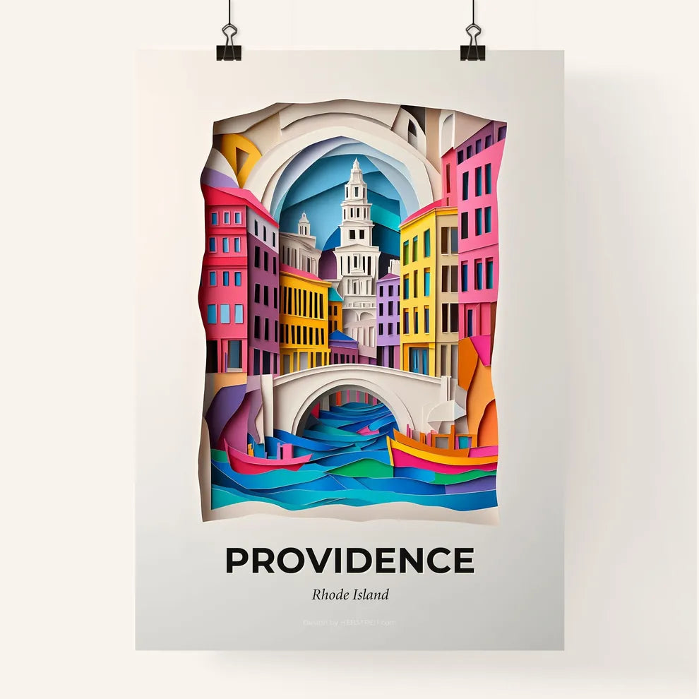 Vivid Providence, Rhode Island, Colorful Poster
