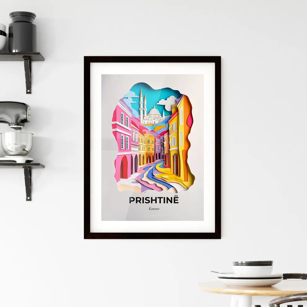 Vivid Prishtinë / Priština, Kosovo, Framed Wall Art