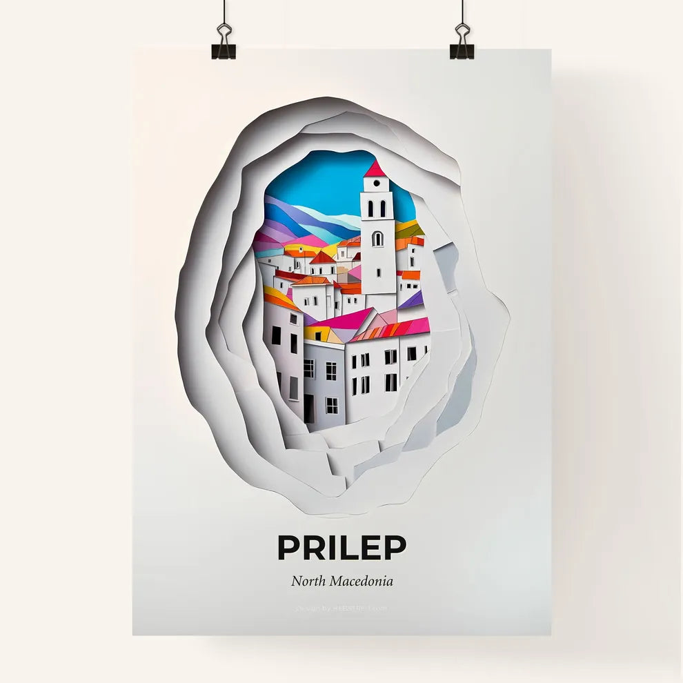 Vivid Prilep, North Macedonia, Colorful Poster