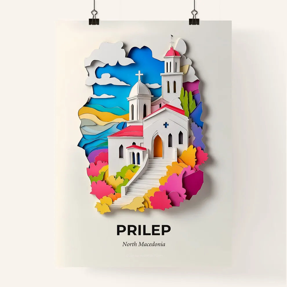 Vivid Prilep, North Macedonia, Colorful Poster