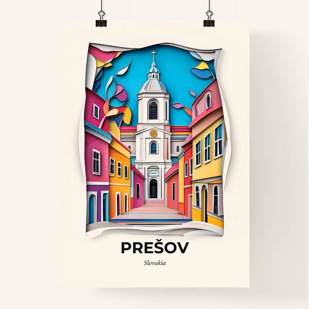 Vivid Prešov, Slovakia, Colorful Poster