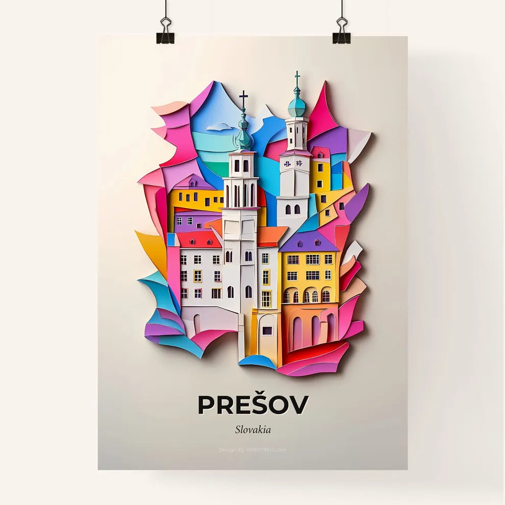 Vivid Prešov, Slovakia, Colorful Poster