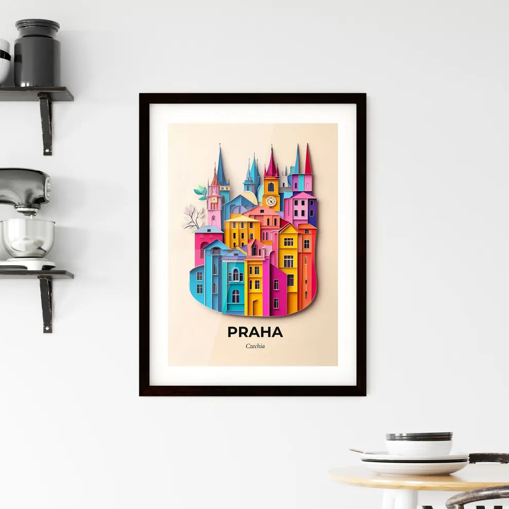 Vivid Prague, Czechia, Framed Wall Art
