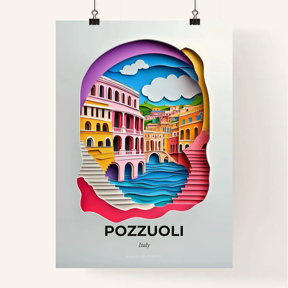 Vivid Pozzuoli, Italy, Colorful Poster