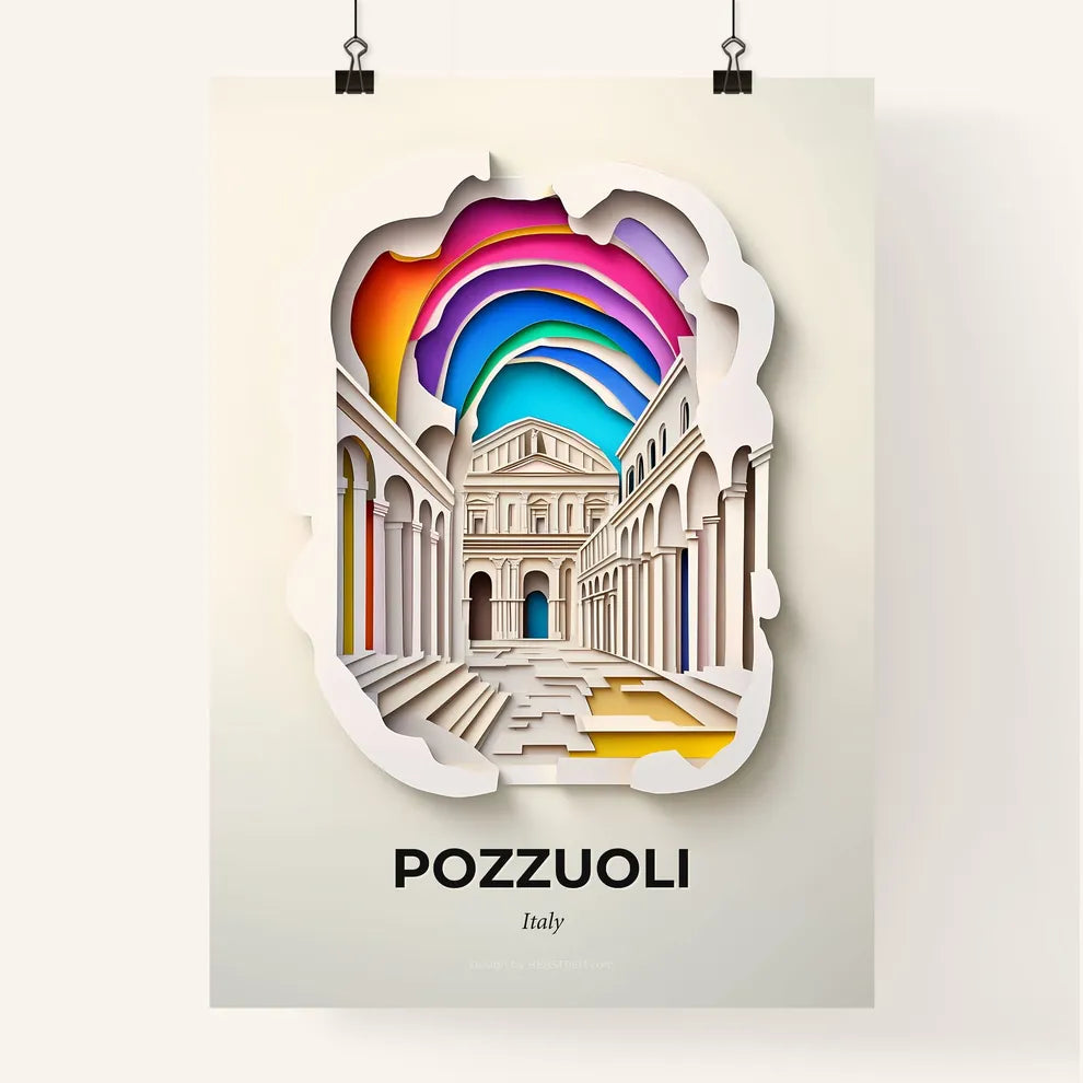 Vivid Pozzuoli, Italy, Colorful Poster