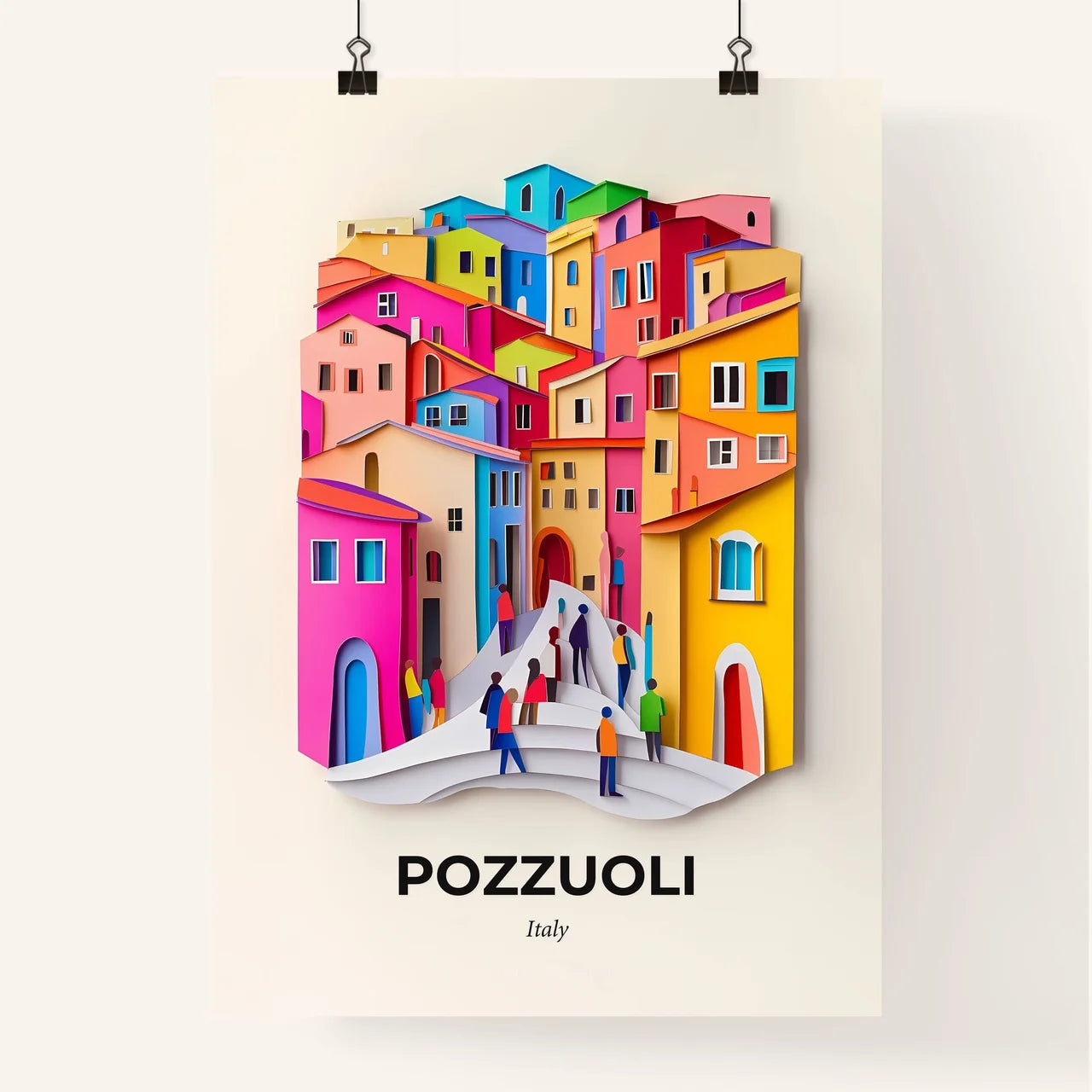 Vivid Pozzuoli, Italy, Colorful Poster