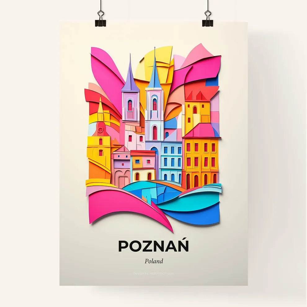 Vivid Poznań, Poland, Colorful Poster