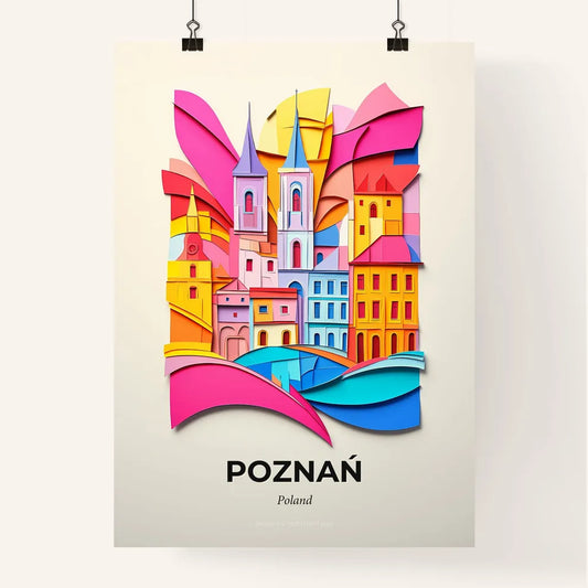 Vivid Poznań, Poland, Colorful Poster