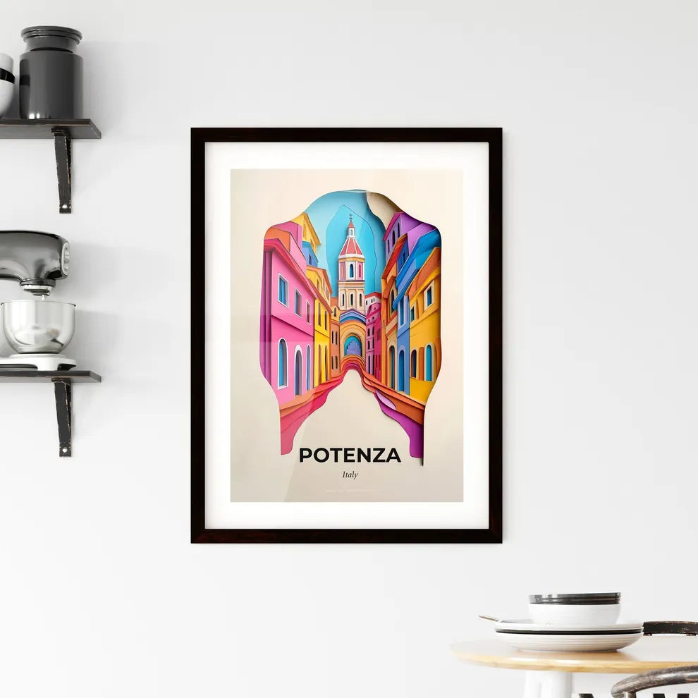 Vivid Potenza, Italy, Framed Wall Art