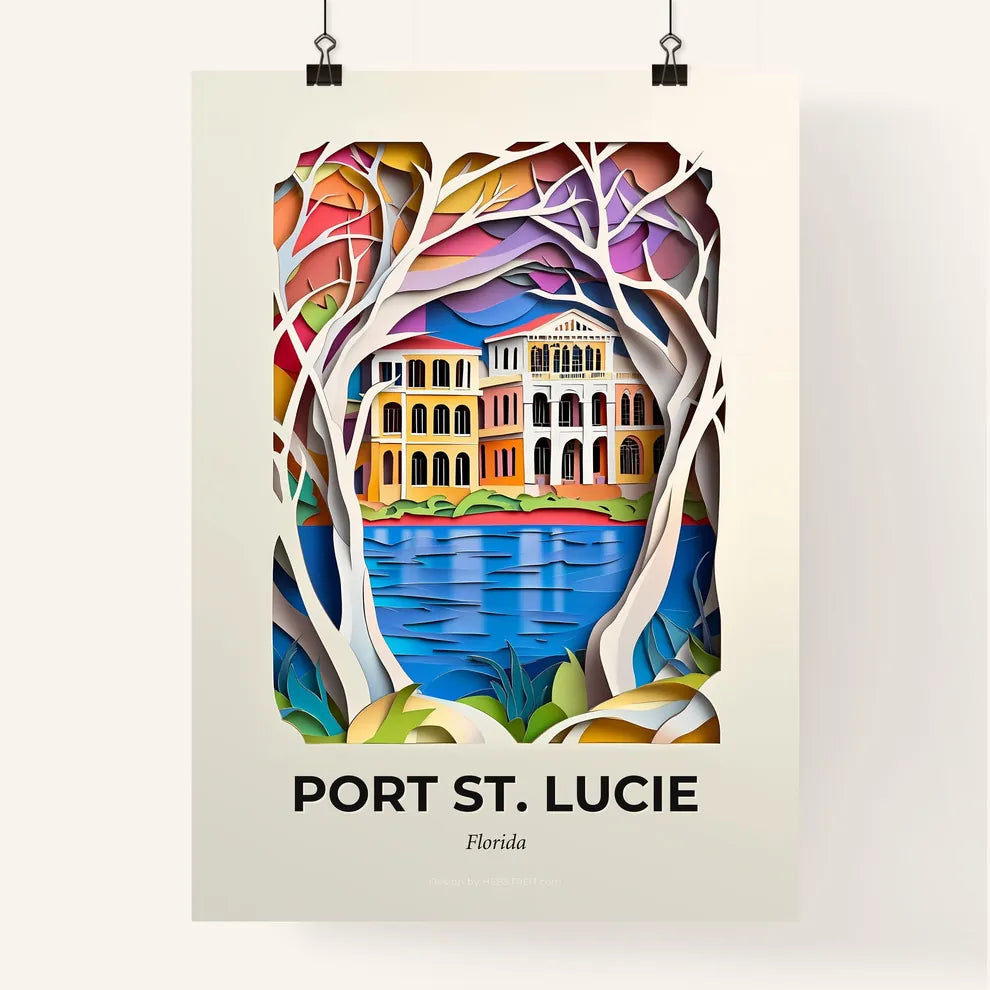 Vivid Port St. Lucie, Florida, Colorful Poster