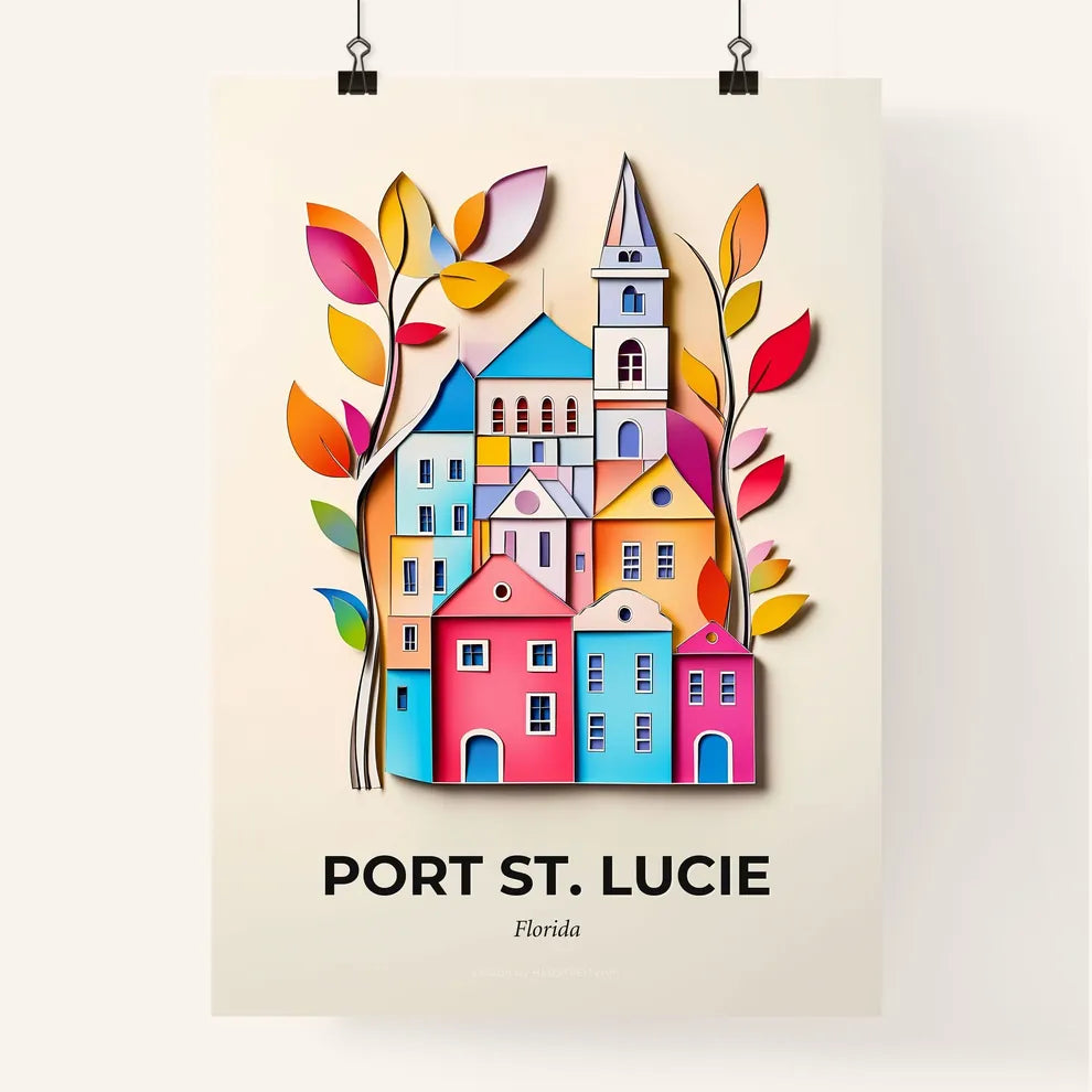 Vivid Port St. Lucie, Florida, Colorful Poster