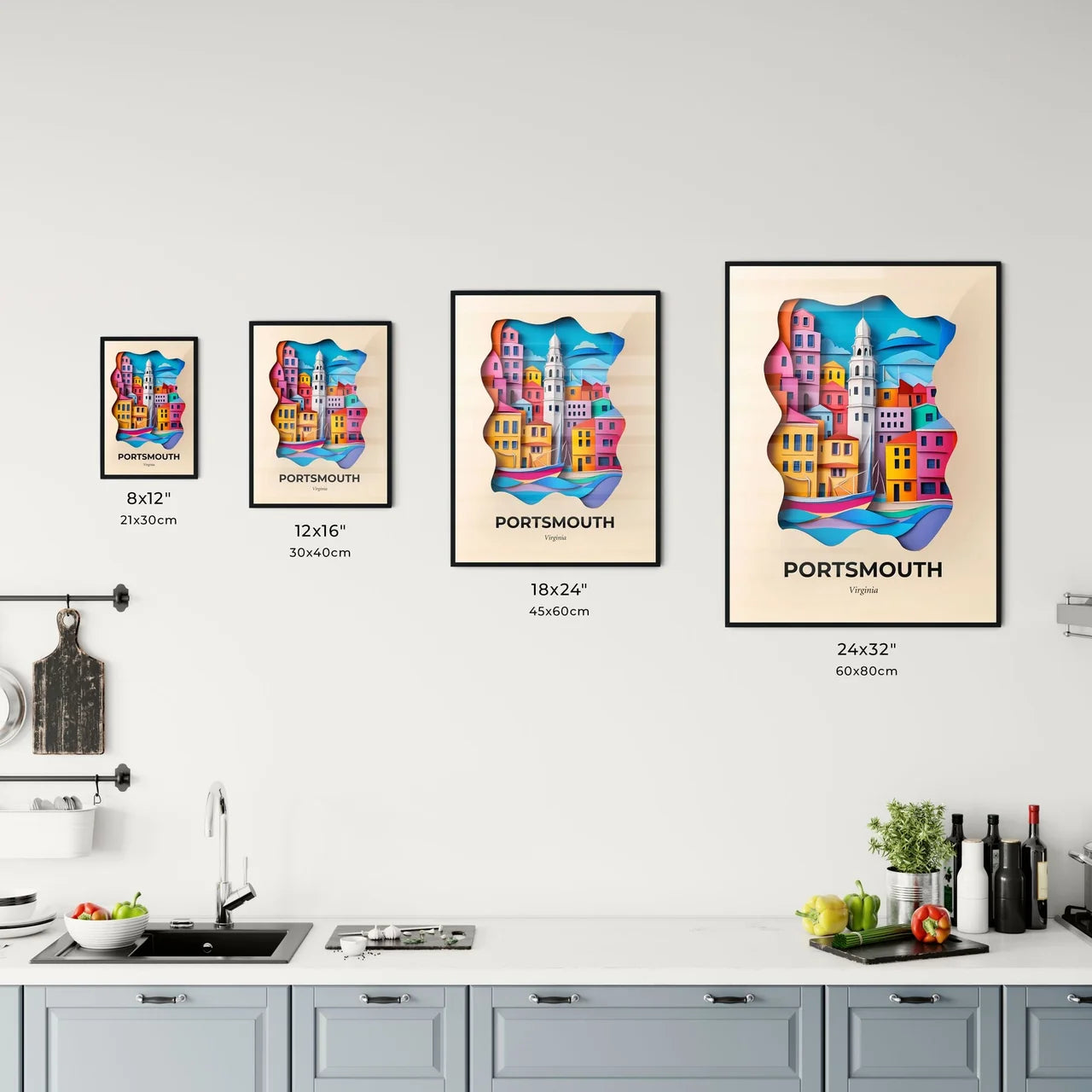 Vivid Portsmouth, Virginia, Kitchen Art
