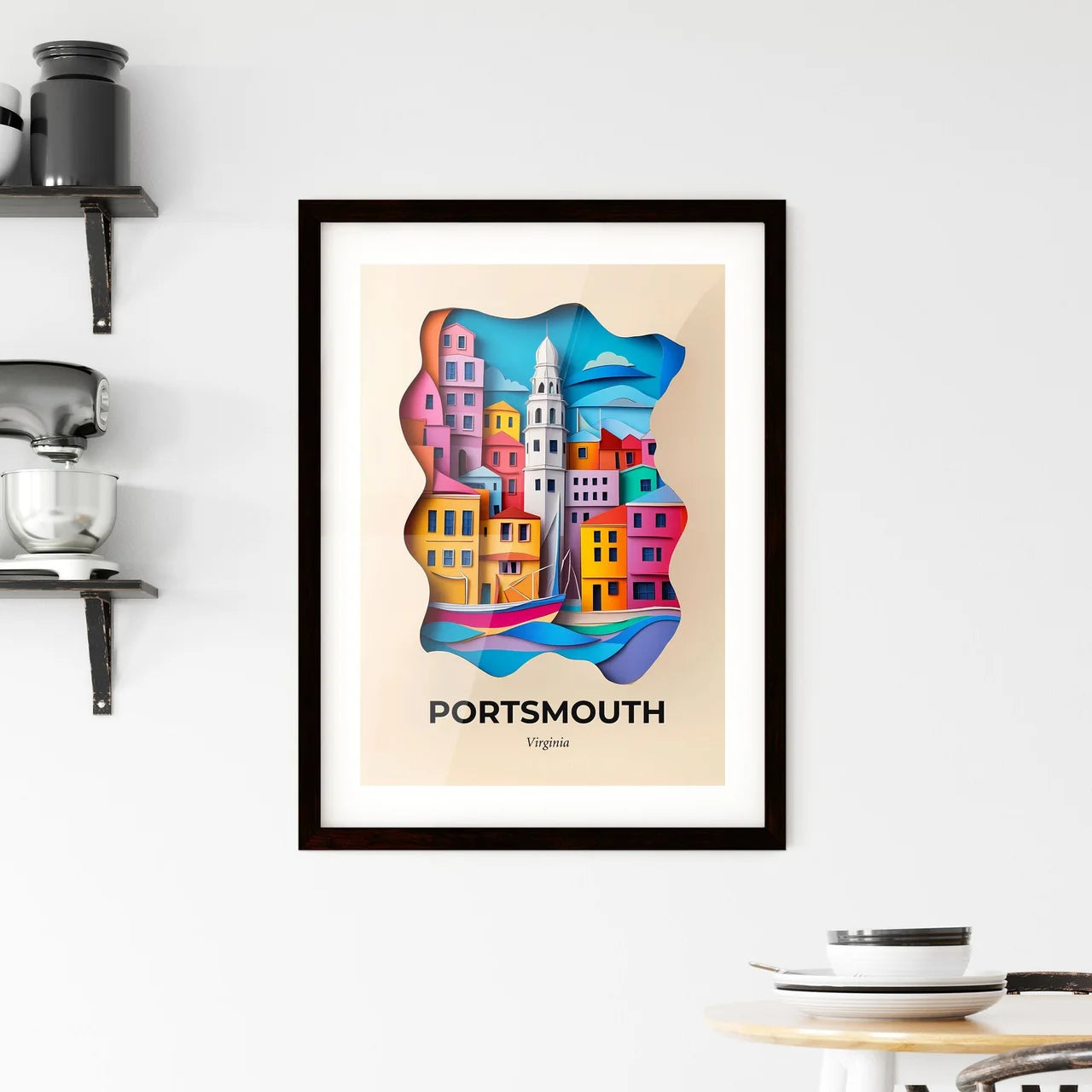 Vivid Portsmouth, Virginia, Framed Wall Art