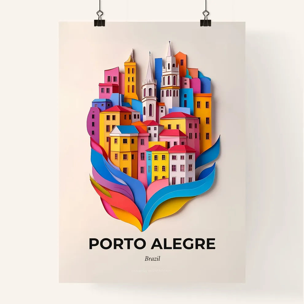 Vivid Porto Alegre, Brazil, Colorful Poster
